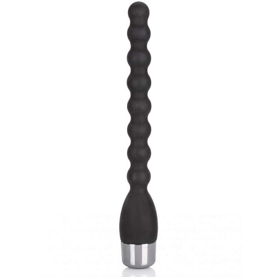 Czarny korek analny z wibracjami 13 cm