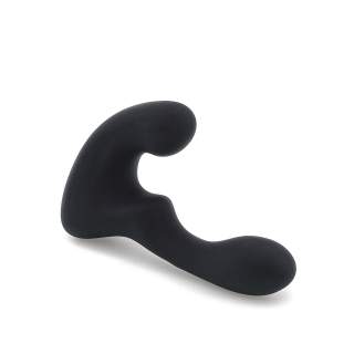 Czarny silikonowy masażer prostaty z ruchem - średnica 2,7 cm