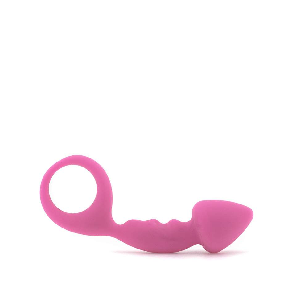 Różowy silikonowy korek analny ze stożkową końcówką – średnica 3 cm