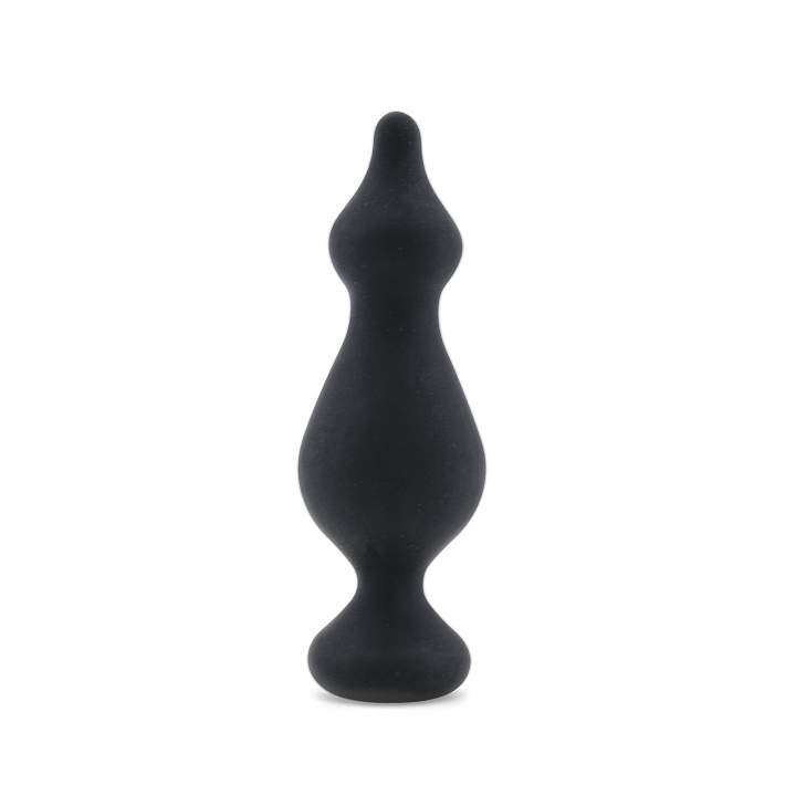 Czarny silikonowy korek analny z silikonu antyalergicznego – średnica 4,4 cm