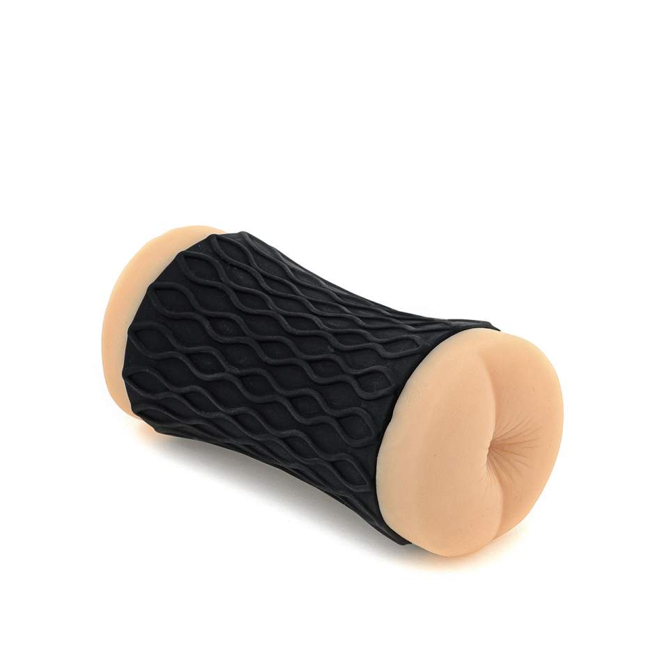 Silikonowy masturbator z dwoma końcówkami: pochwa i anal – 14,3 cm