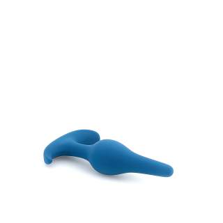 Niebieski silikonowy korek analny dla kobiet i mężczyzn - 3 cm