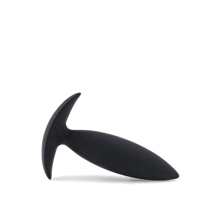 Czarny silikonowy korek analny w kształcie kotwicy - średnica 2,5 cm