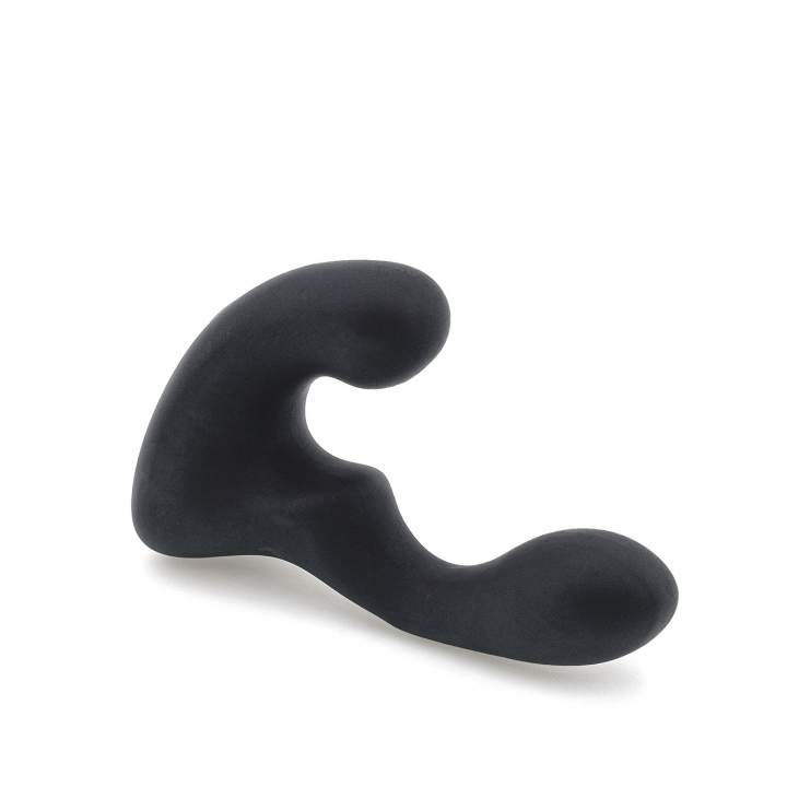 Czarny silikonowy masażer prostaty z dwoma mocnymi silnikami – 9 trybów wibracji