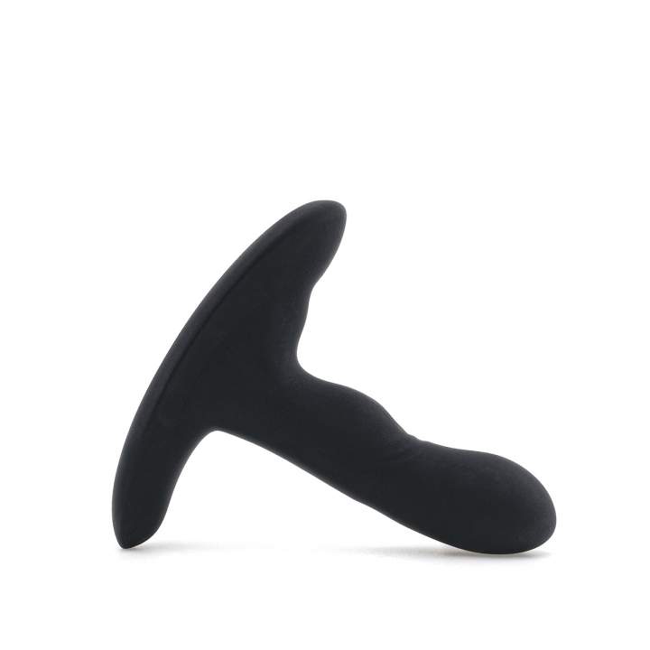 Czarny, silikonowy korek analny w kształcie penisa z wibracjami