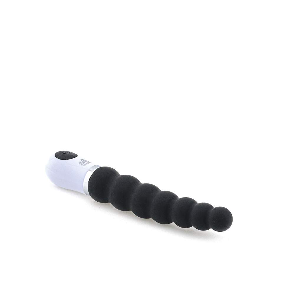 Czarny korek analny z mocnym silnikiem - 10 funkcji wibracji