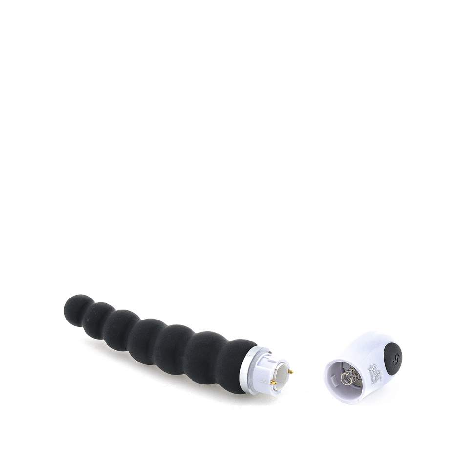 Czarny korek analny z mocnym silnikiem - 10 funkcji wibracji