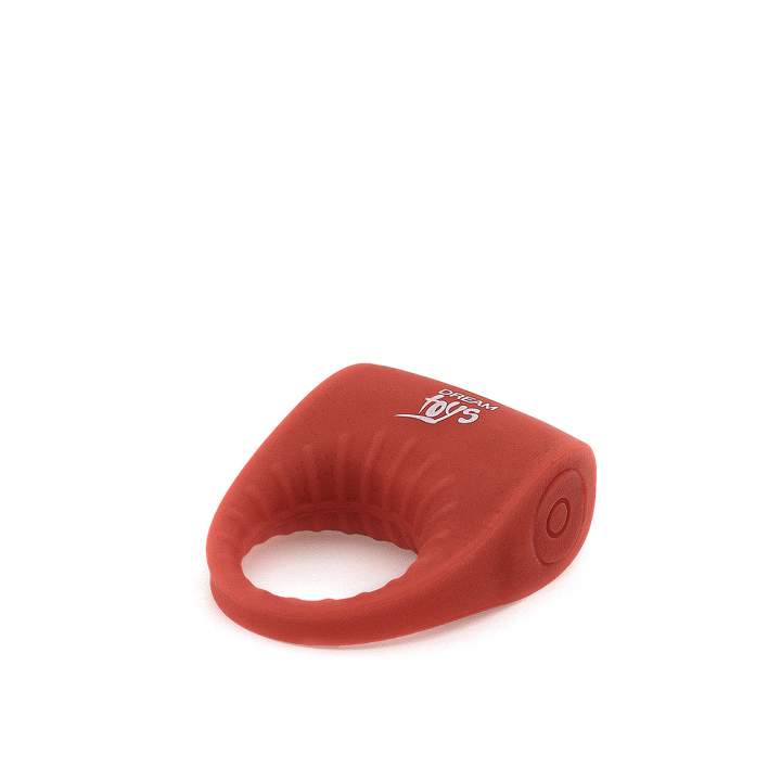 Wibrujący pierścień erekcyjny na penisa w czerwonym kolorze