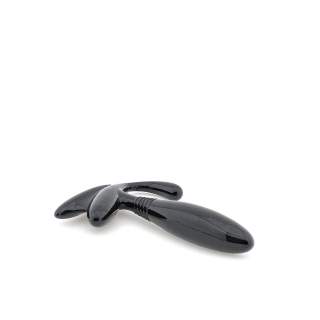 Czarny elastyczny masażer prostaty - średnica 2,5 cm