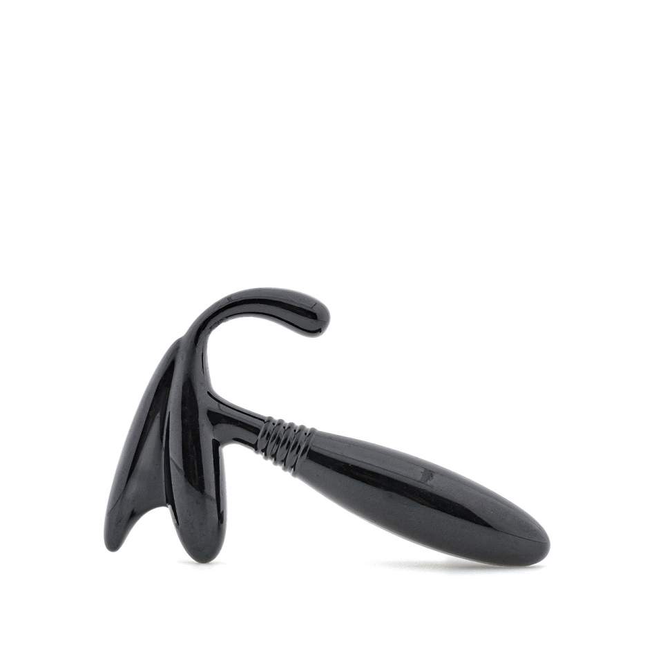 Czarny elastyczny masażer prostaty – średnica 2,5 cm