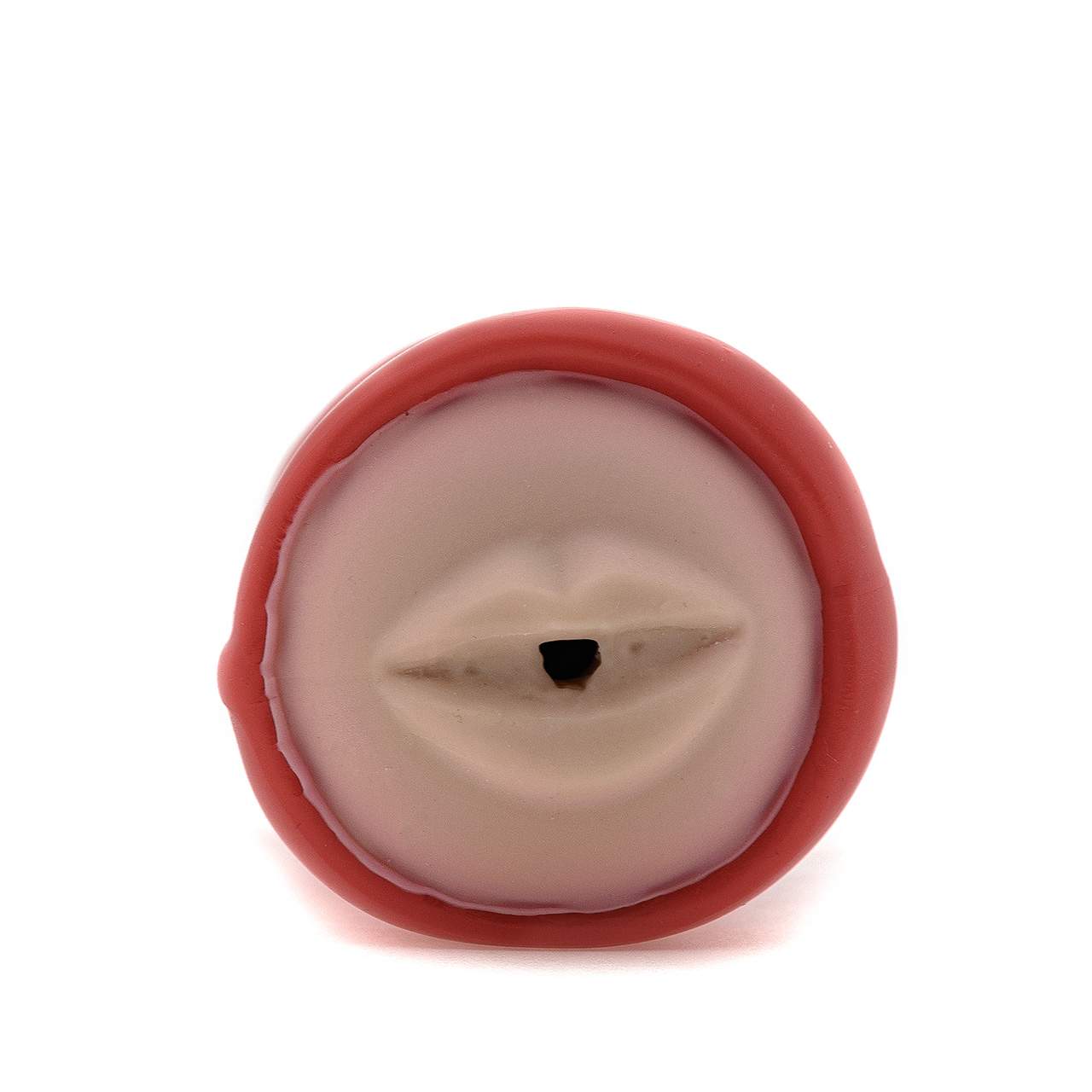 Czerwony realistyczny masturbator 2 w 1 – usta i anal
