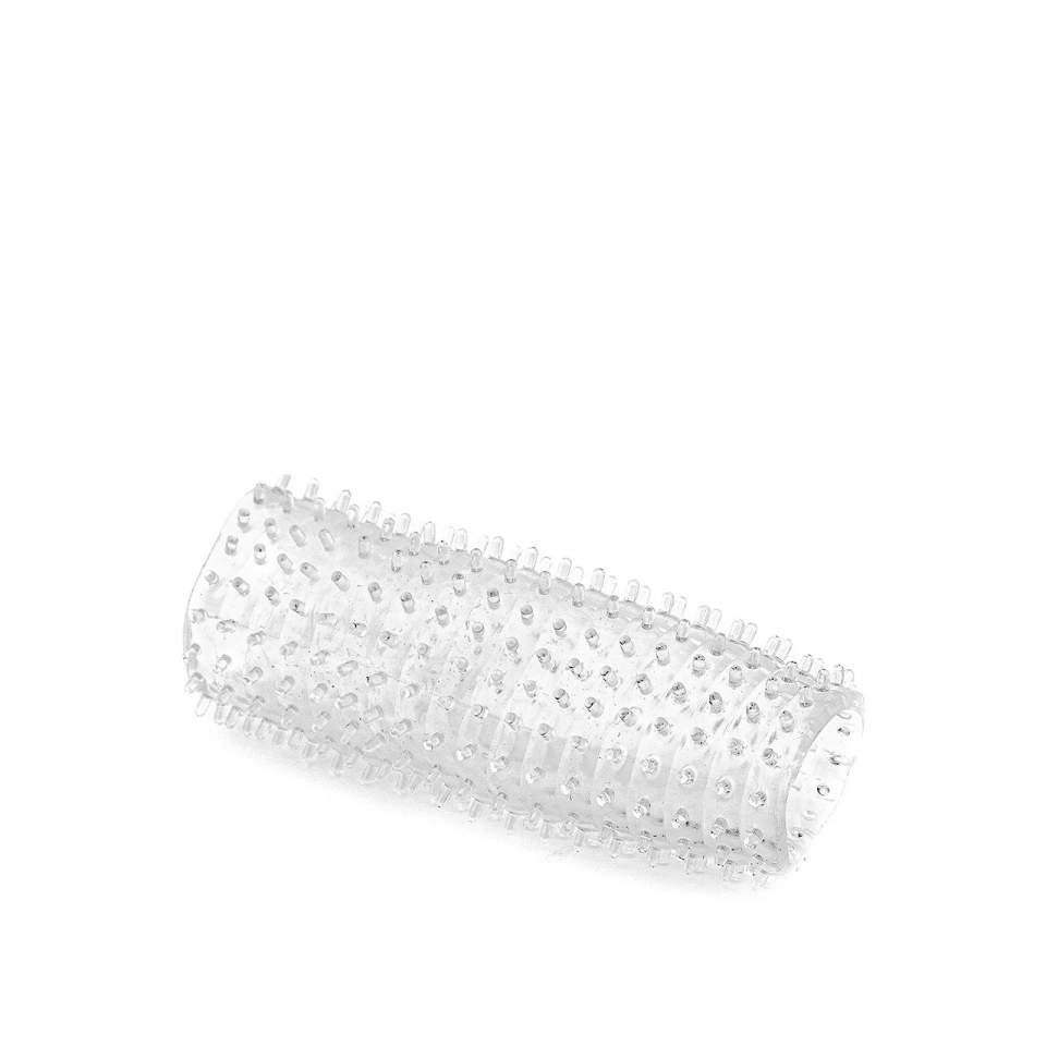 Przezroczysta dwustronna nakładka z wypustkami do stymulacji