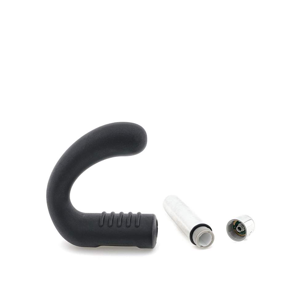 Czarny wodoodporny masażer prostaty z wibracjami – średnica 2,5 cm