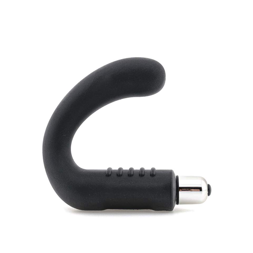 Czarny wodoodporny masażer prostaty z wibracjami – średnica 2,5 cm