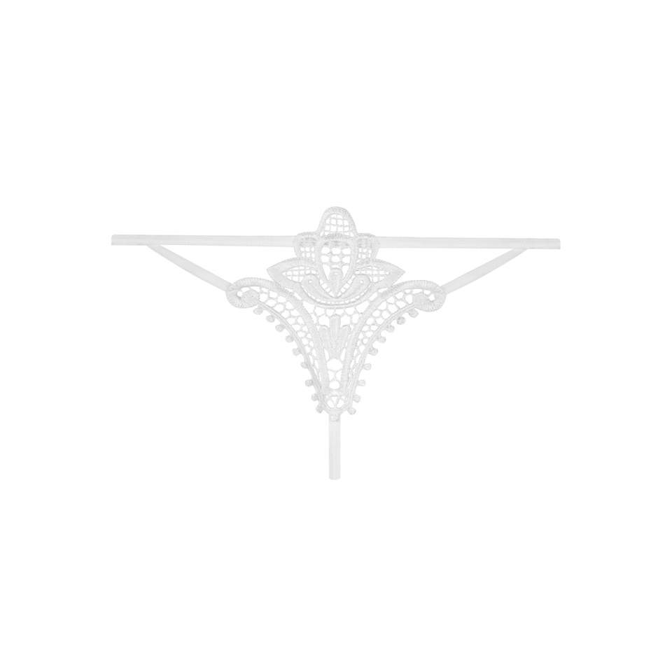 Białe stringi Obsessive Luiza