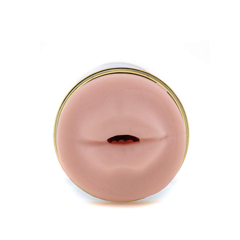 Elegancki dwustronny masturbator dla mężczyzn wykonany z cyberskóry – 18 cm