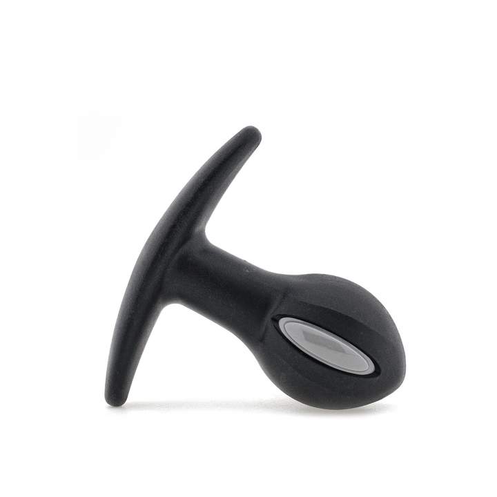 Szaro-czarny korek do penetracji analnej dla kobiet i mężczyzn – średnica 3,2 cm