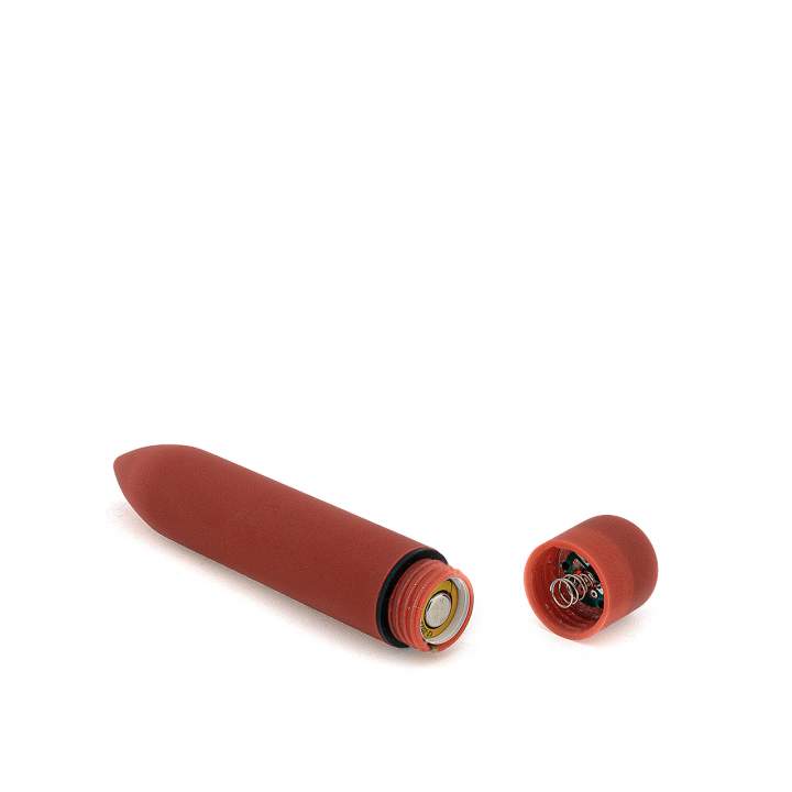 Czerwony klasyczny mini wibrator – 9 cm