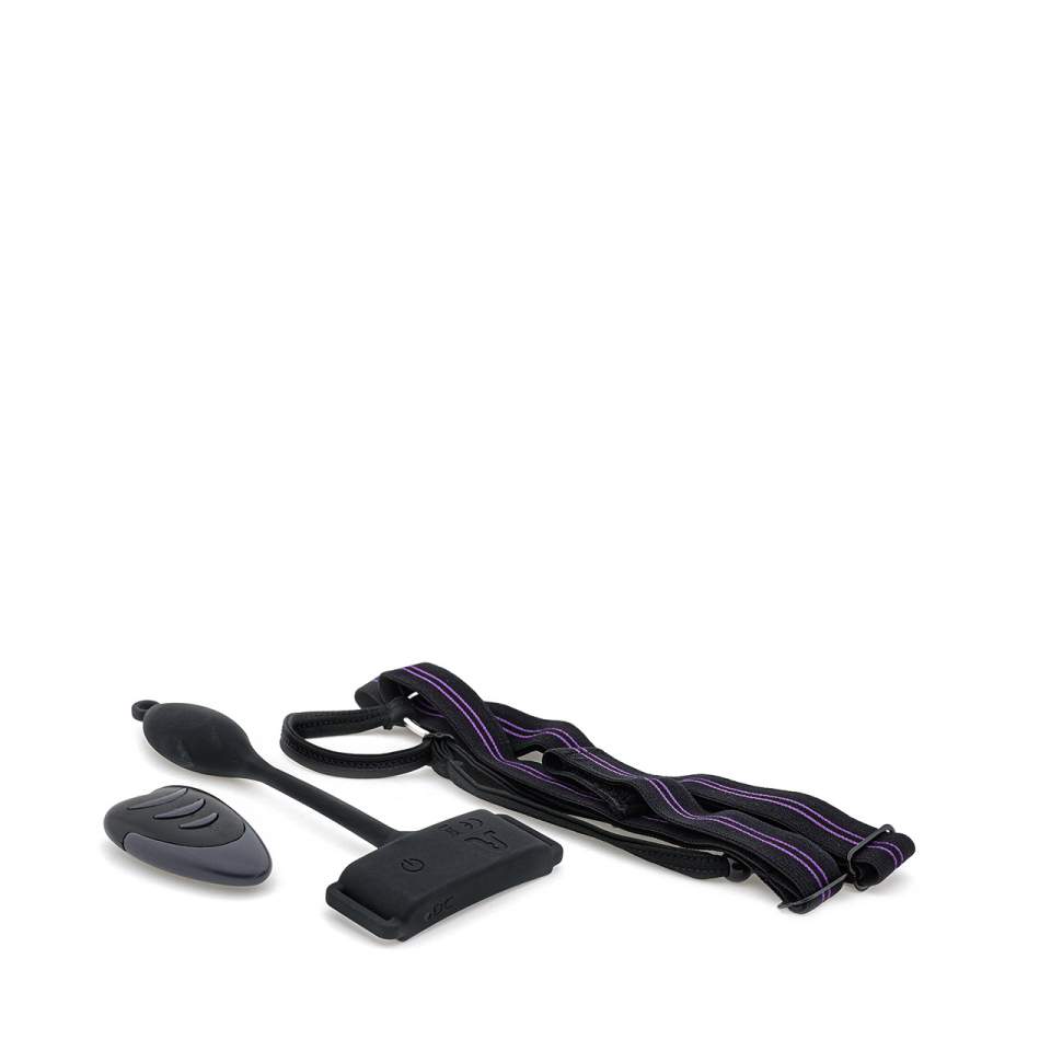 Czarne wibrujące majtki z masażerem, sterowane pilotem