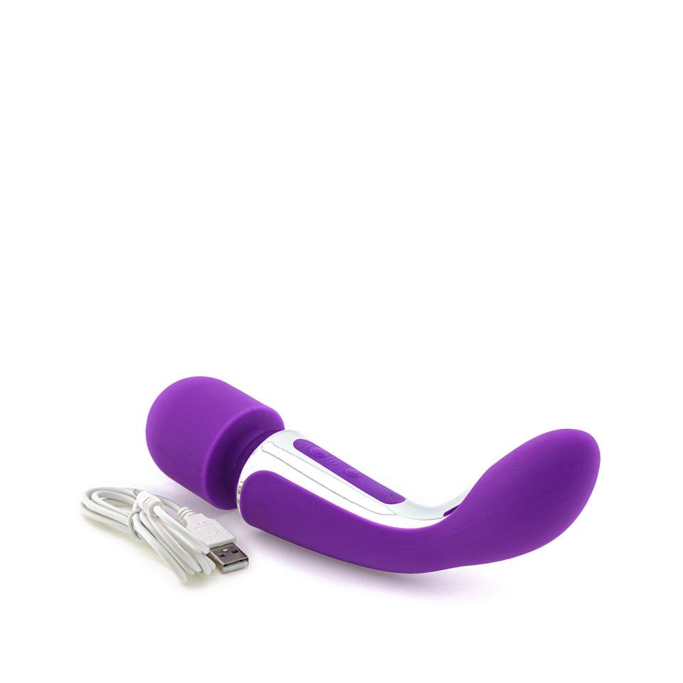 Duży silikonowy masażer do stymulacji łechtaczki i penetracji pochwy – 13 cm