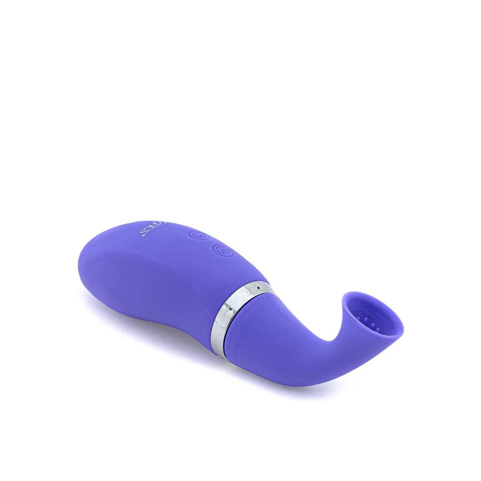 Fioletowy masażer z przyssawką do stymulacji łechtaczki – 12 funkcji