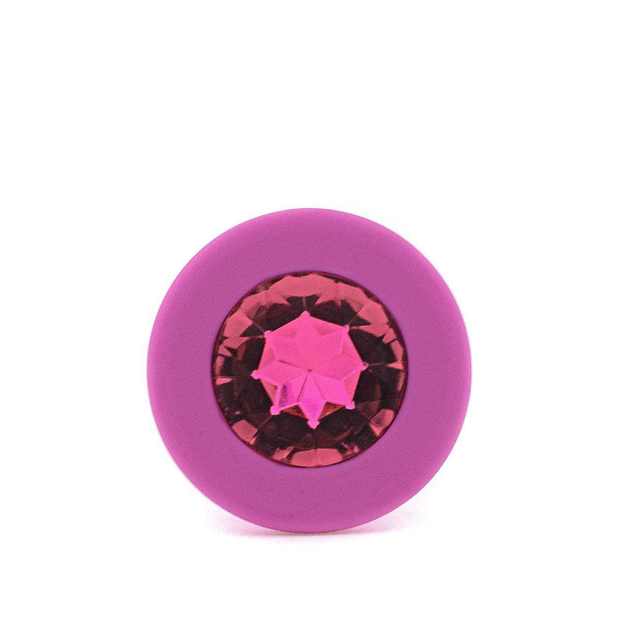Różowy silikonowy korek analny z kryształkiem – średnica 2 cm
