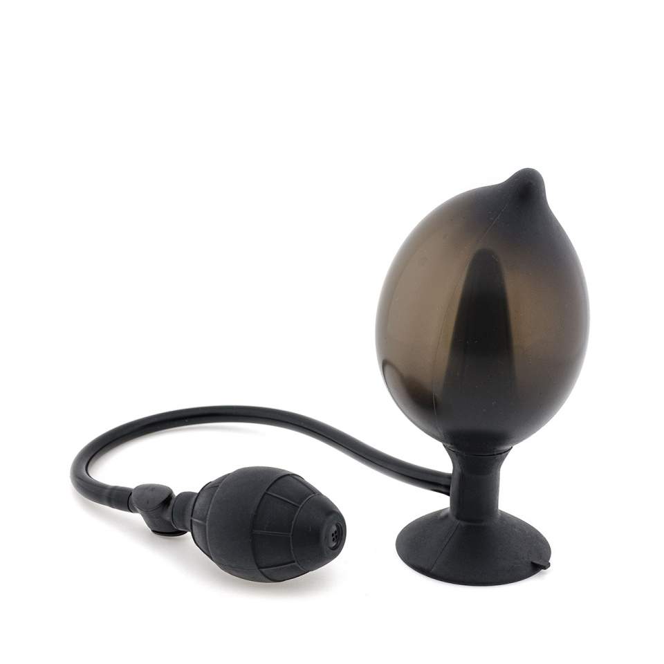 Mały korek analny pompowany ręcznie z przyssawką