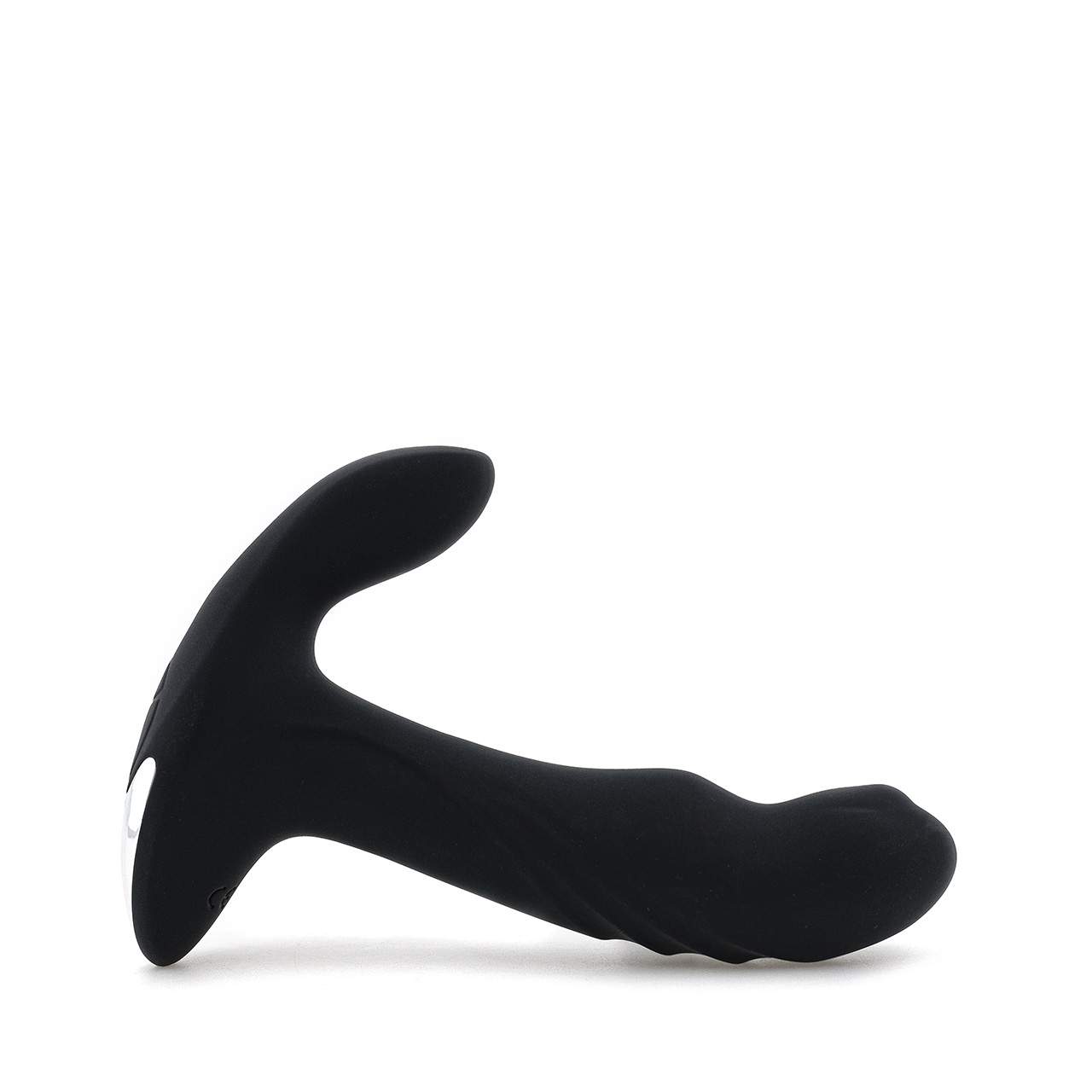 Czarny silikonowy masażer prostaty z 17 trybami pracy – wibracje i rotacje