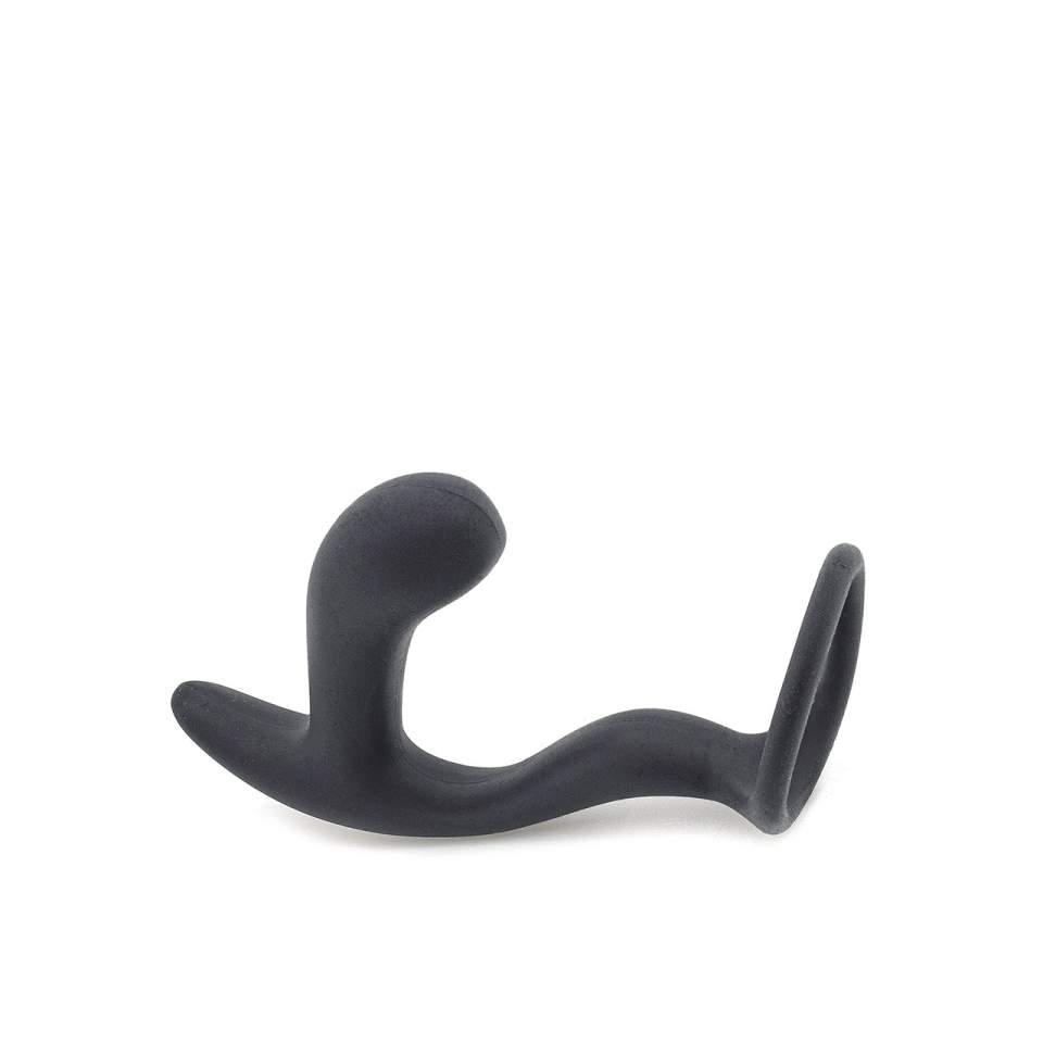 Czarny silikonowy korek analny z pierścieniem Fun Factory Bootie Ring