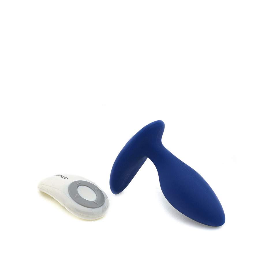Granatowy korek analny We Vibe Ditto z wibracjami sterowany za pomocą aplikacji