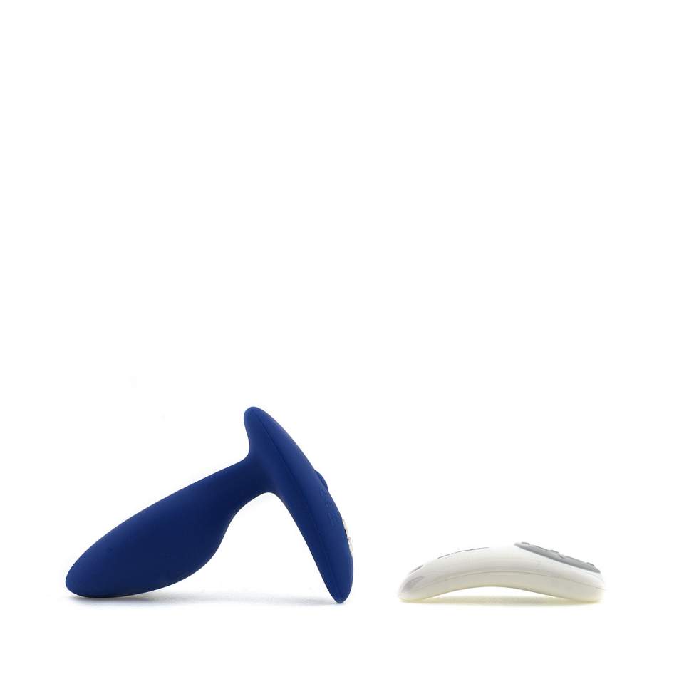 Granatowy korek analny We Vibe Ditto z wibracjami sterowany za pomocą aplikacji