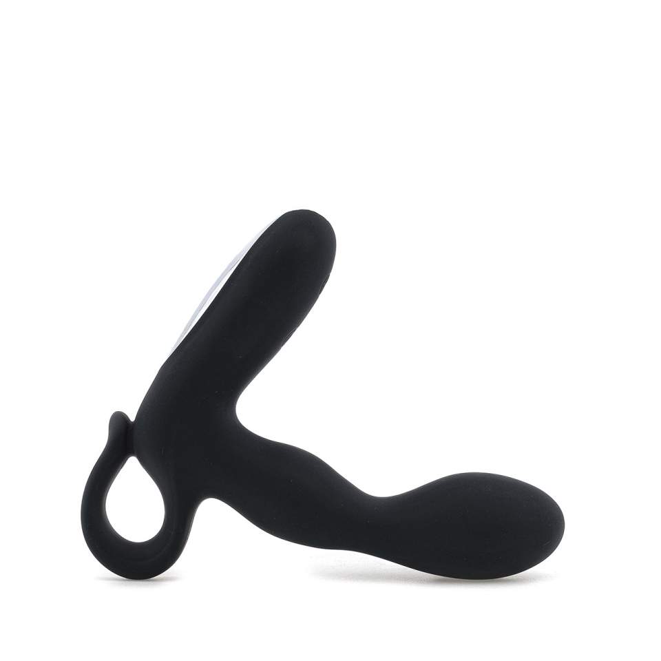 Czarny silikonowy masażer prostaty z 30 funkcjami wibracji 