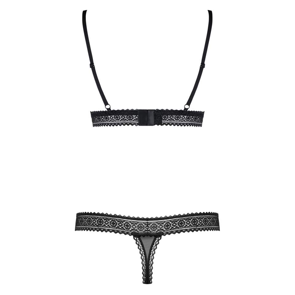 2-częściowy czarny komplet Obsessive 862-SET-1