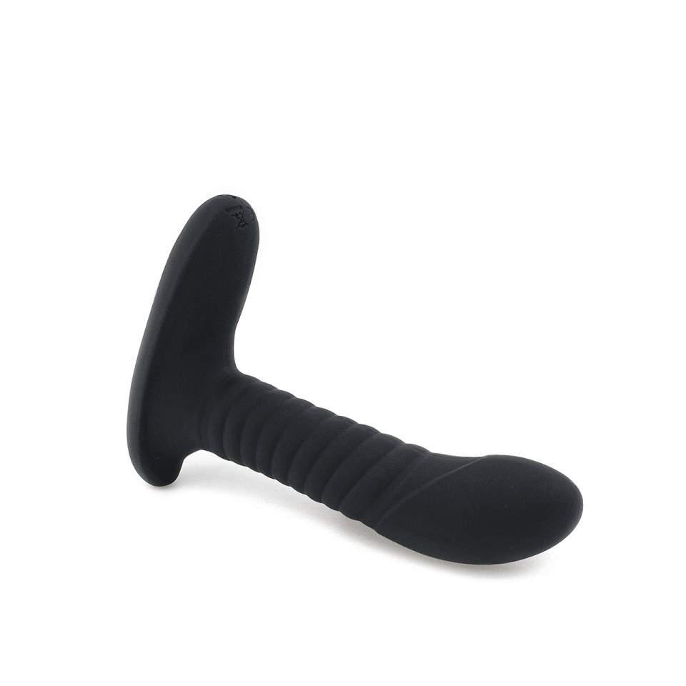 Czarny silikonowy masażer prostaty – 12 funkcji wibracji i 3 tryby rotacji