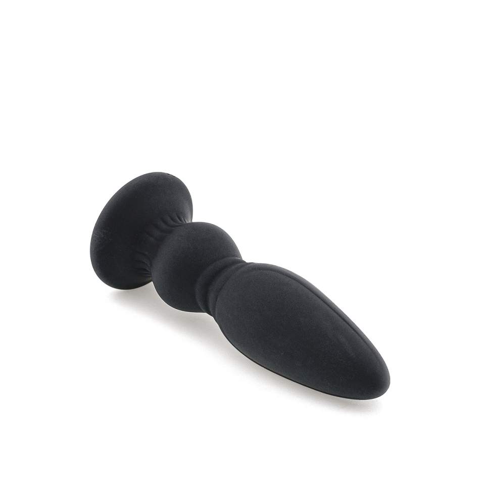 Czarny wibrujący korek analny z 12 trybami pracy na USB