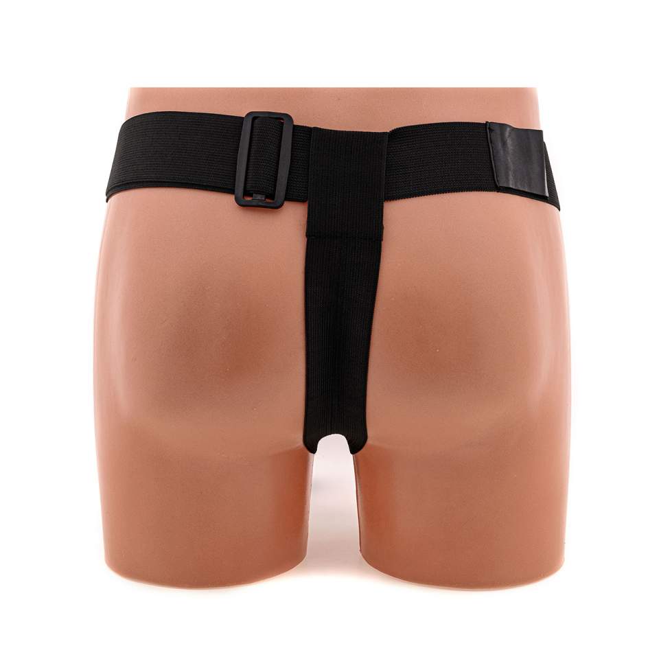 Silikonowa pełna proteza strapon z wibratorem króliczek – 15 cm