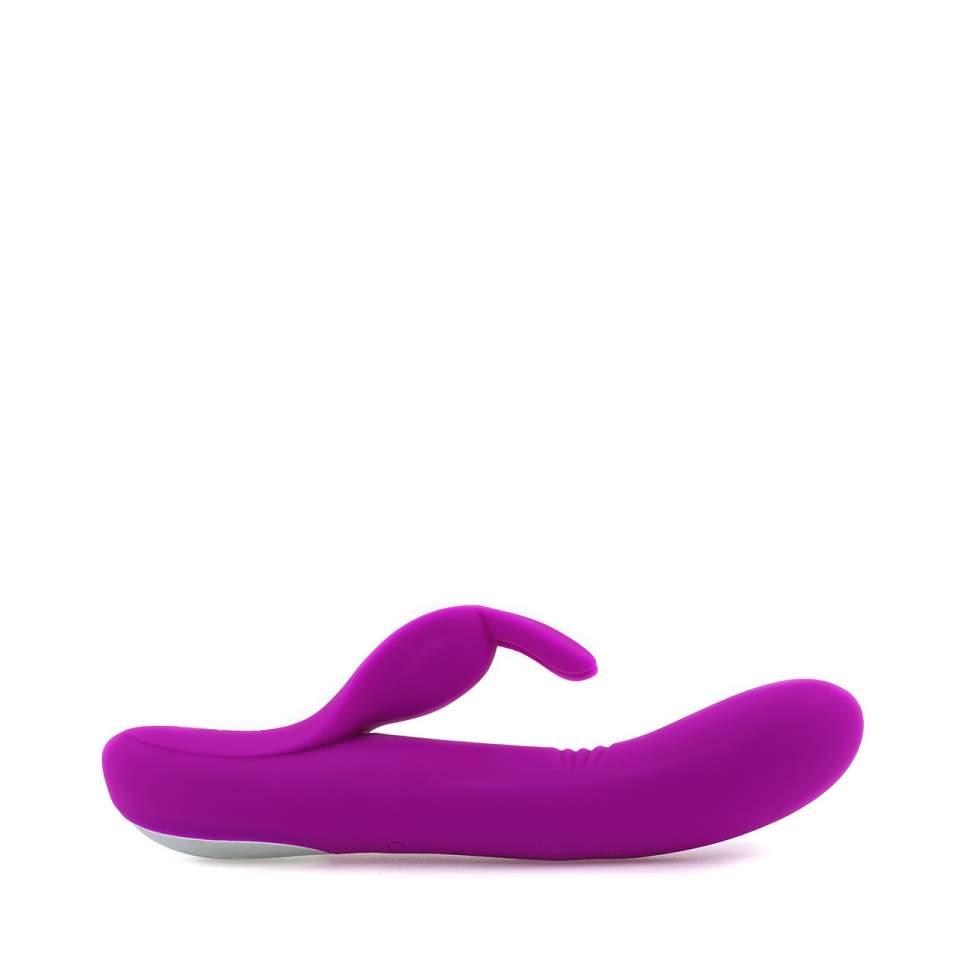 Fioletowy silikonowy wibrator króliczek z masażerem łechtaczki 