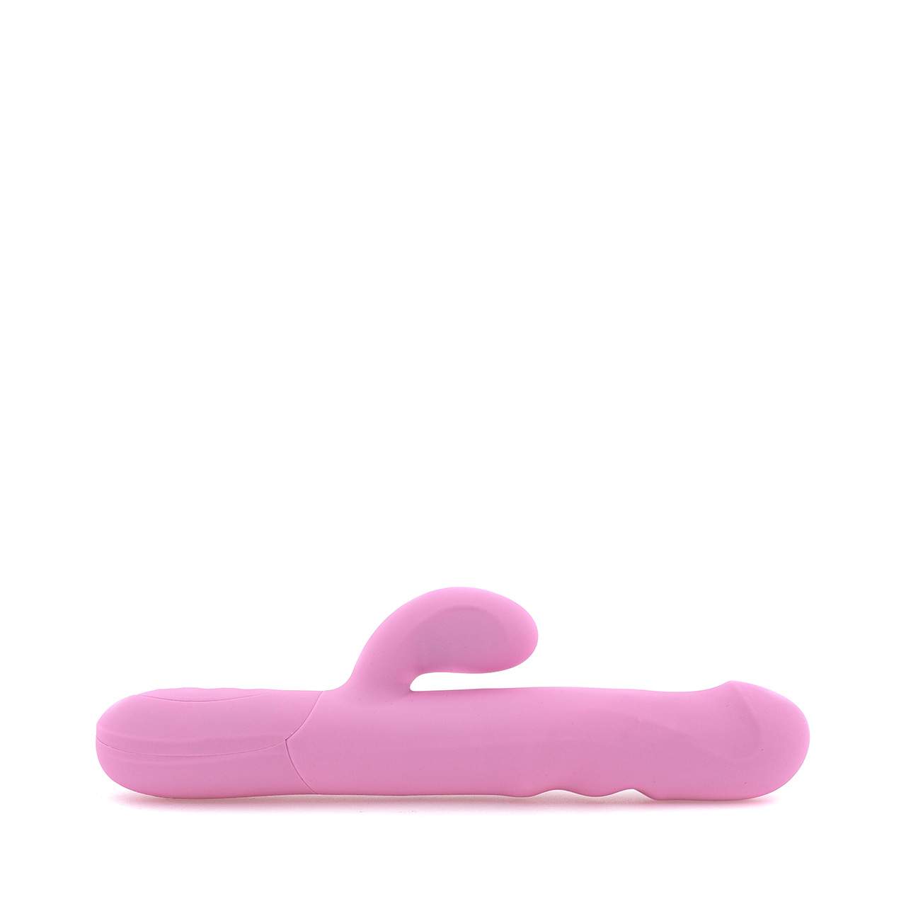 Różowy silikonowy wibrator królik z rotacyjną główką do stymulowania  łechtaczki 