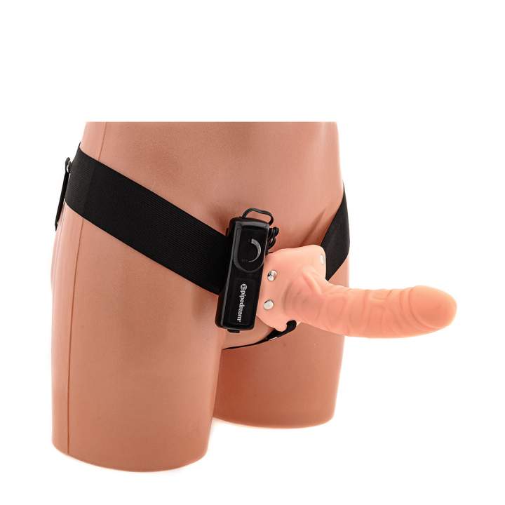 Cielista realistyczna proteza penisa z dodatkowymi wibracjami na gumce dla Panów