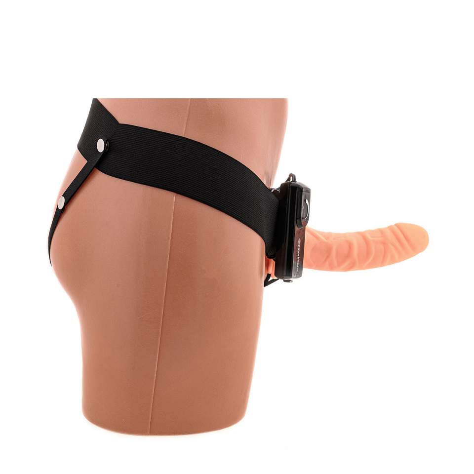 Cielista realistyczna proteza penisa z dodatkowymi wibracjami na gumce dla Panów