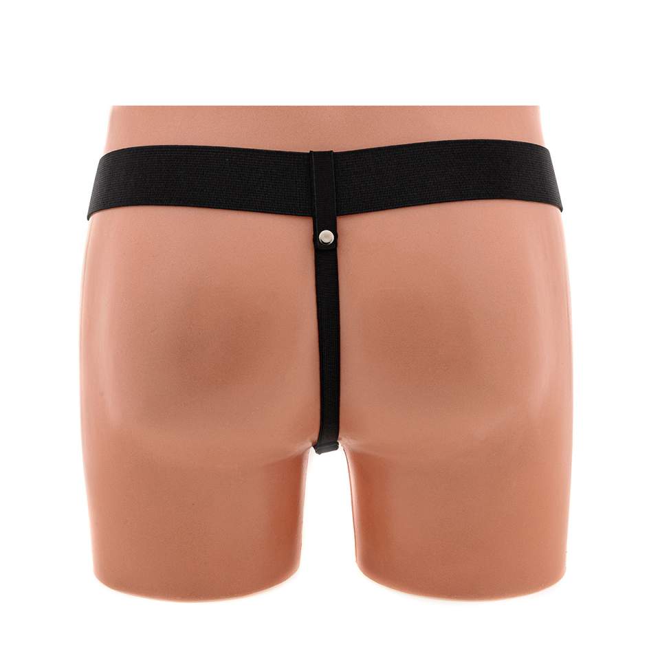 Niezwykle realistyczna proteza penisa typu strapon z jądrami na pasku - 23cm