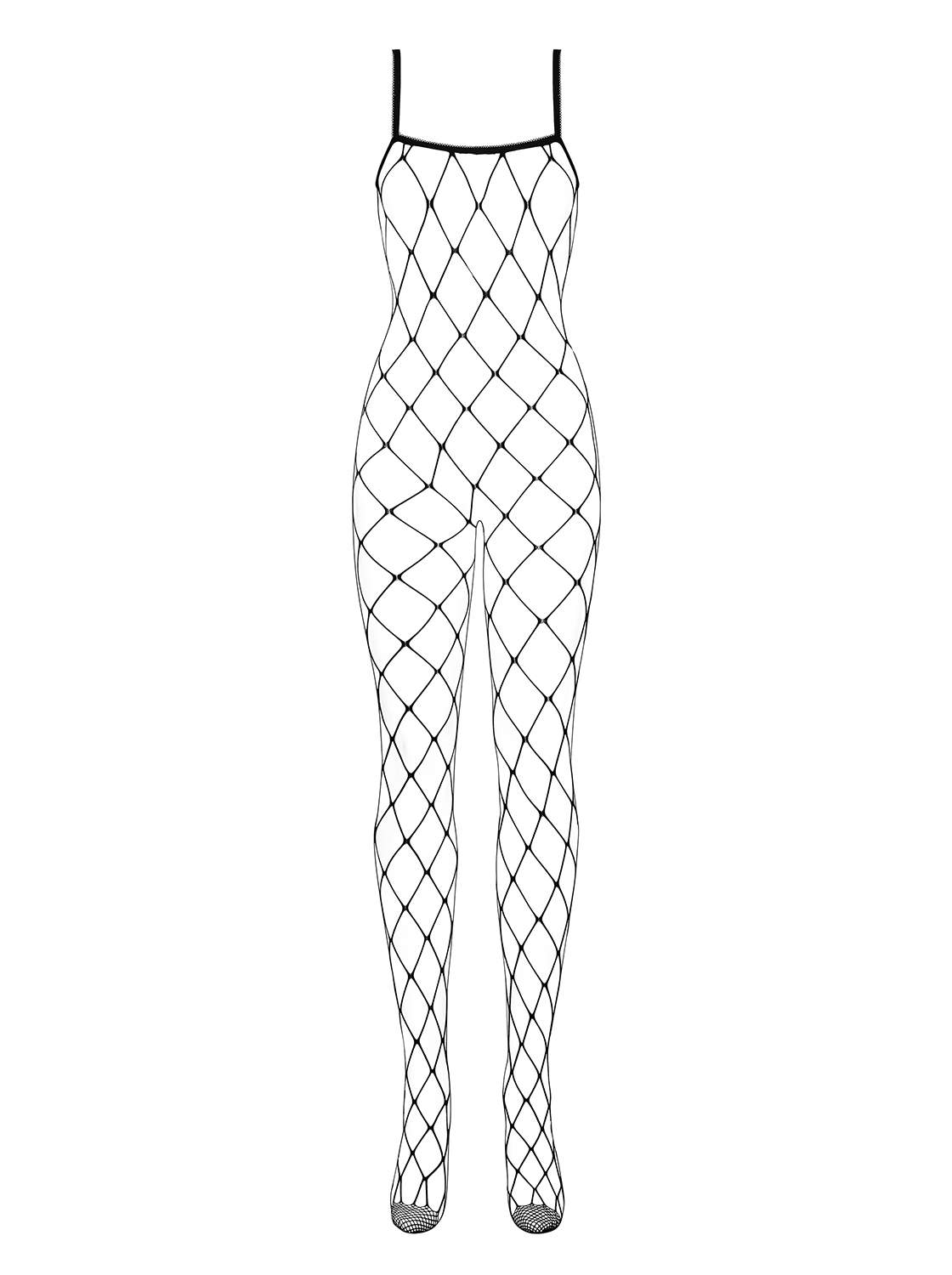 Ekstrawagancki czarny kostium Obsessive N102 typu fishnet