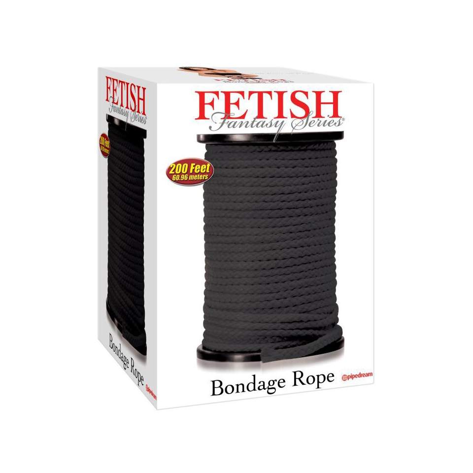 Długa czarna lina do krępowania ok. 60m