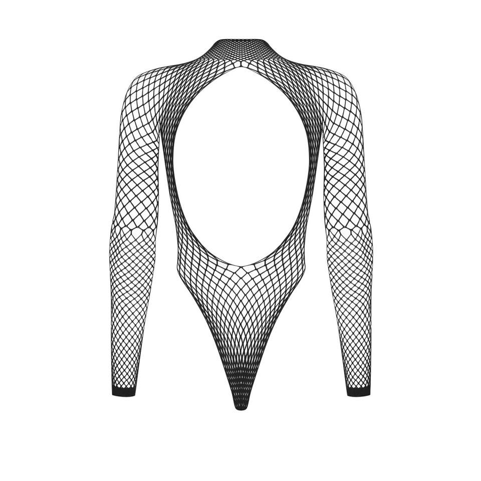 Czarne siateczkowe body Obsessive B125