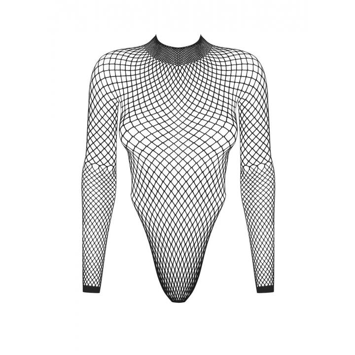 Czarne siateczkowe body Obsessive B125