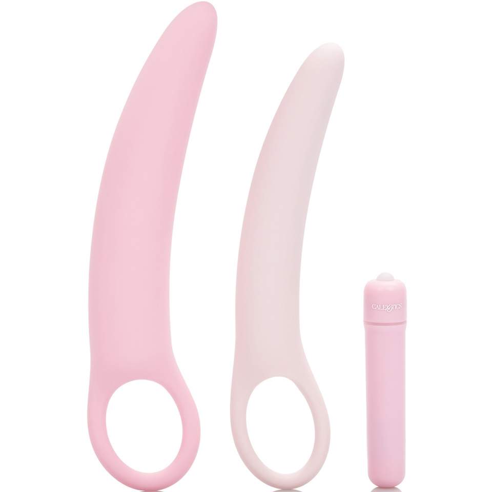 Zestaw 3 silikonowych dilatorów z wibracjami dla kobiet