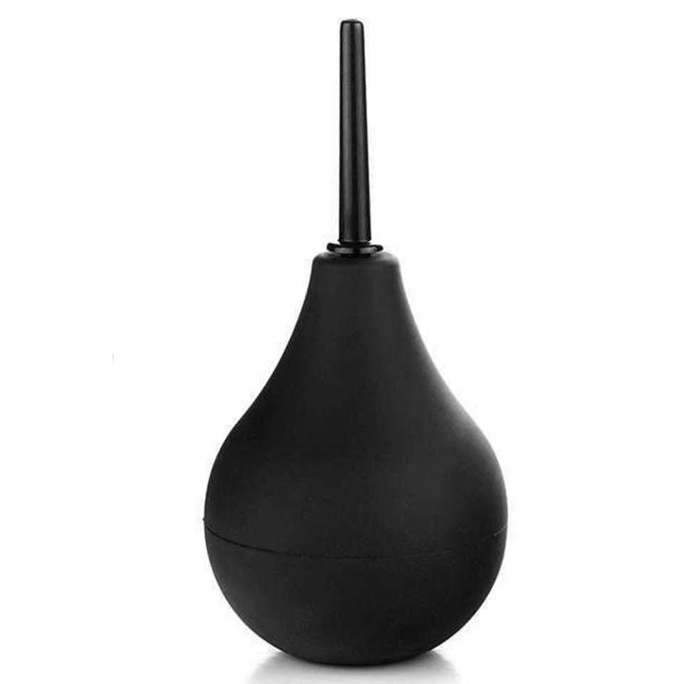 Czarna silikonowa gruszka do lewatywy