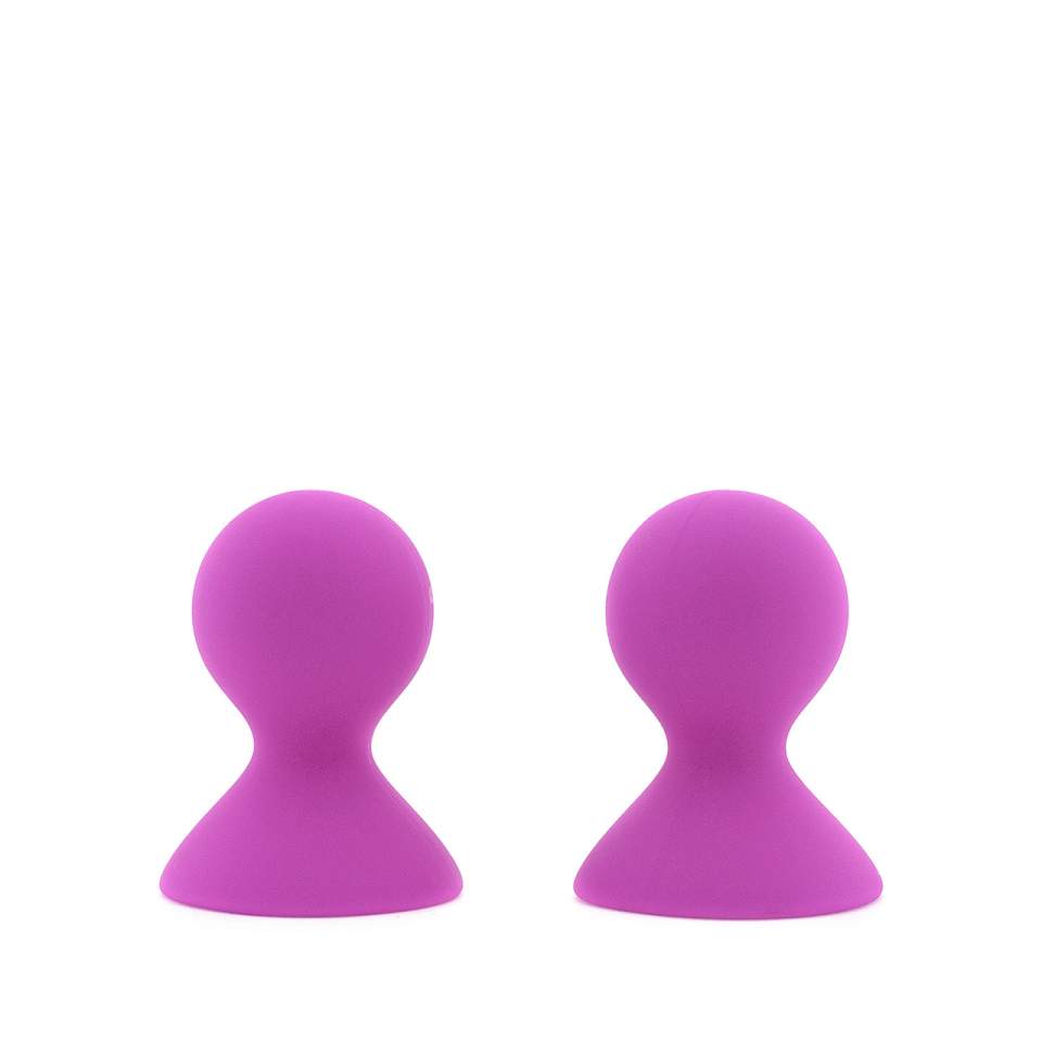 Fioletowe silikonowe pompki do sutków z mocną przyssawką – średnica 5,4 cm