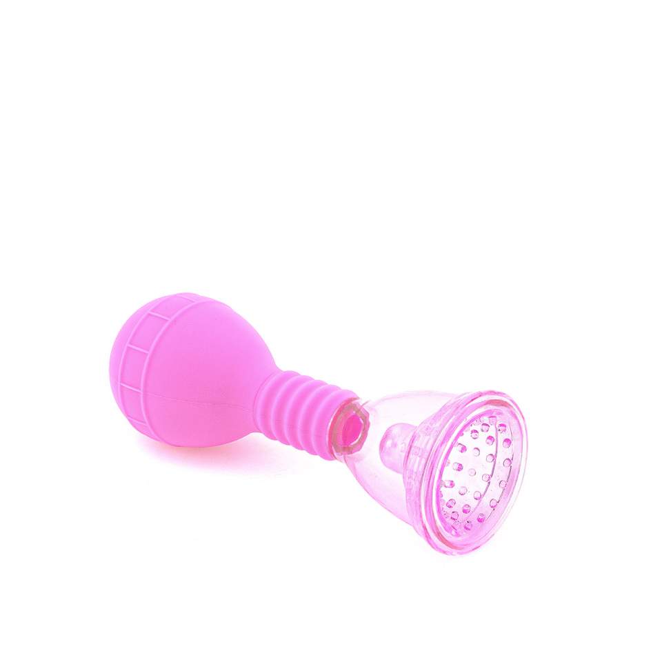 Różowa ręczna pompka do łechtaczki i brodawek