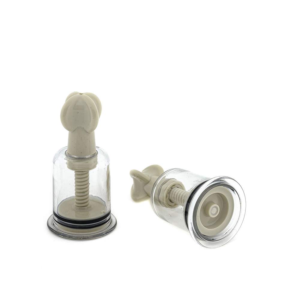 Przezroczyste pompki do sutków dla kobiet i mężczyzn – średnica 3,9 cm